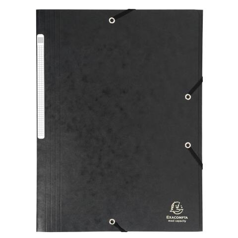 Carpeta Exacompta con gomas Maxi capacity cartulina lustrada 425 grs Nature Future - A4 - Negro