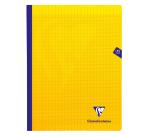 Cahier brochure cousue Mimesys 24x32cm 192 pages grands carreaux couverture polypropylène Couleur aléatoire - Assortis