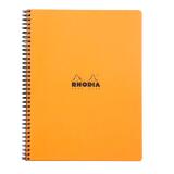 Notebook Rhodia Classic reliure intégrale O&B 22,5x29,7 cm 160 pages ligné avec marge et cadre en-tête détachables perforation 4 trous 80g - Assortis