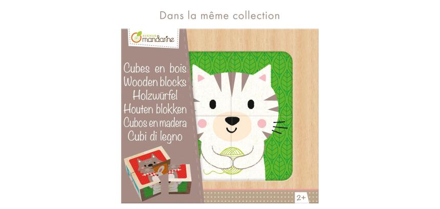Cubes bois, Super Héros Fruits-Légumes - Multicolore
