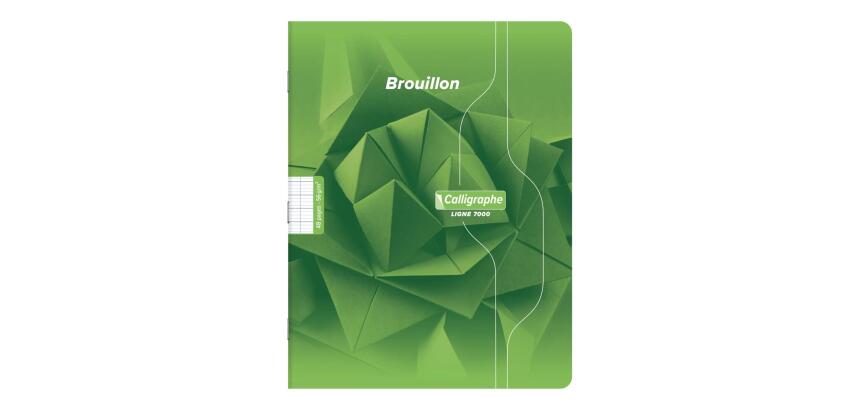 Cahier de brouillon piqué 7000 17x22 cm 48 pages grands carreaux 56 g - Vert