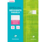 Cahier piqué spécial déficients visuels 24x32 cm 96 pages grands carreaux 2,5mm agrandis 10x10 - Assortis