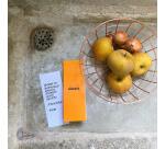 Bloc agrafé Shopping N°8 7,4x21 cm 80 feuilles petits carreaux 5/5 80 g. - Orange