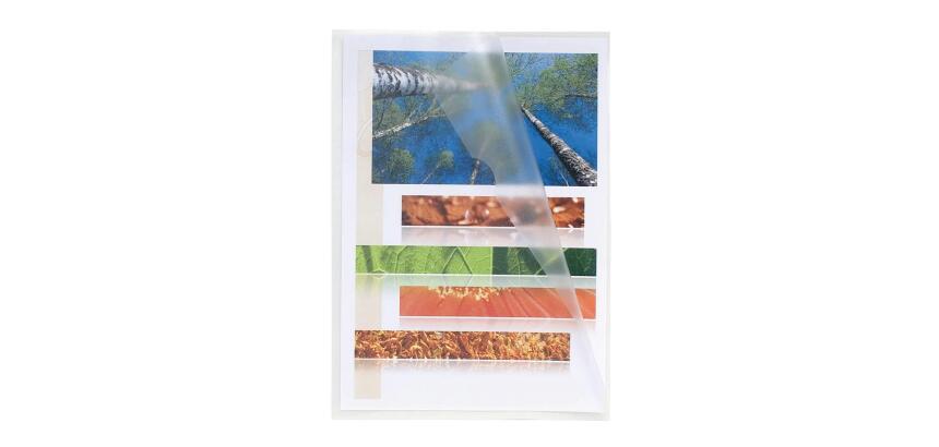 Bolsa de 100 Dossiers con uñero A5 12/100e Polipropileno liso - Cristal