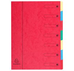 Sorteermap Harmonika® met uitrekbare rug en elastosluiting - 7 indelingen - Rood