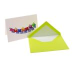 CARTE DOUBLE + ENVELOPPE C6 ENCRE&PLUME, SOUS SACHET