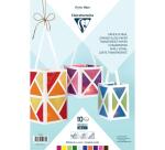 PAPIER VITRAIL, Pochette de 10 feuilles assorties au format 20x30cm - Assortiment