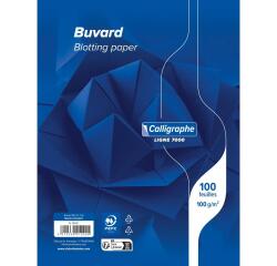 Buvard 7000 16x21 cm 100 feuilles uni 100 g teinte blanche