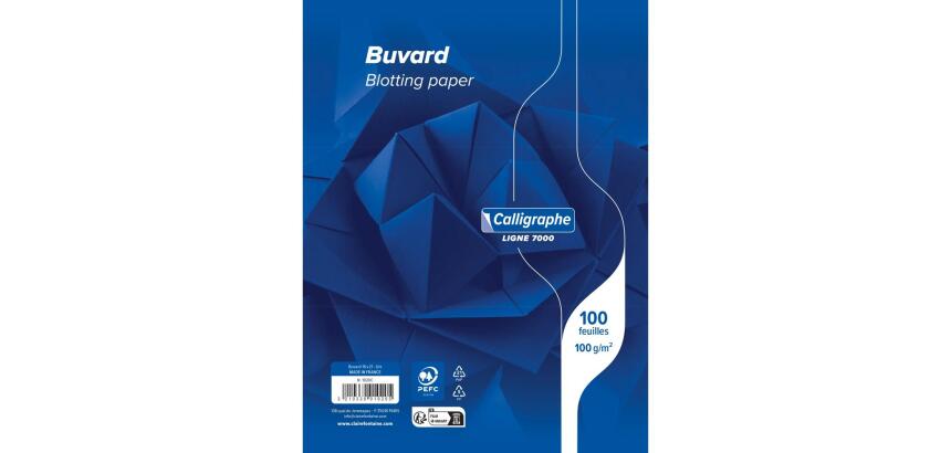 Buvard 7000 16x21 cm 100 feuilles uni 100 g teinte blanche