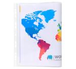 Sachet 10 pochettes perforées polypropylène lisse A3 pliées - Incolore