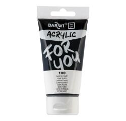 Darwi For You tube de peinture acrylique 75 ml - Noir de fumée