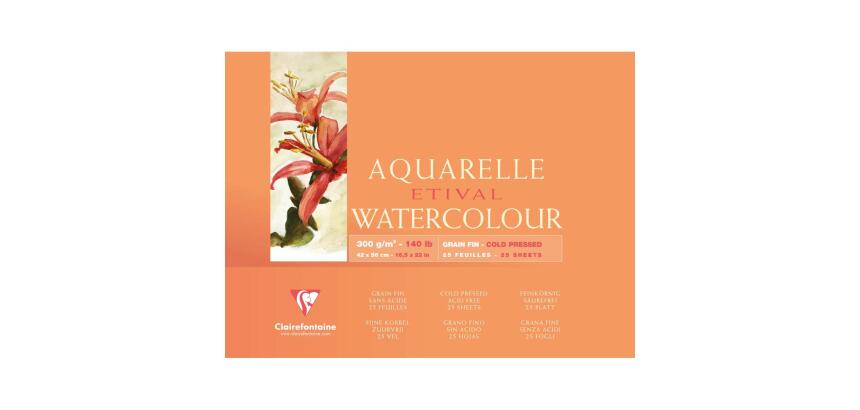 Etival bloc collé 4 côtés 25F 42x56cm 300g grain fin