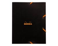 Rhodia chemise à élastiques 3 rabats 24x19 cm - Noir