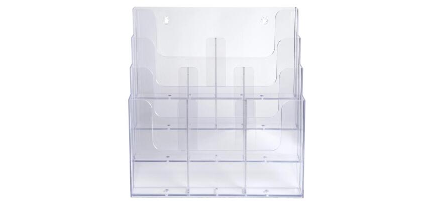 Séparation médiane horizontal A4 (jeu de 2 pièces) - Cristal