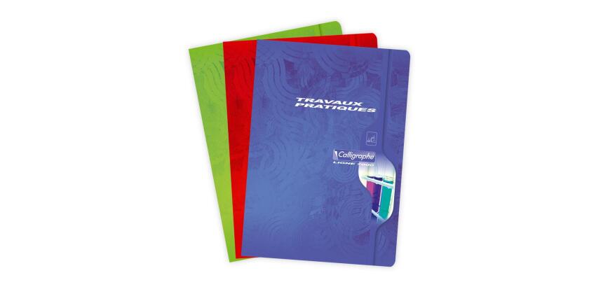 Cahier Travaux Pratiques piqué 7000 A4 96 pages grands carreaux 70 g + uni 90 g - Assortis