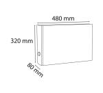 A3 (horizontal) Archivadores de Palanca Lomo: 80 mm - Gris-Lomo gris