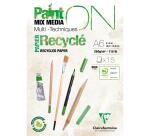 Bloc Paint'On encollé recyclé A6 15 feuilles 250g