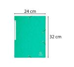 Chemise à élastiques Maxi capacity carte lustrée 425gm2 - A4 - Vert