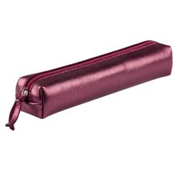 Cuirise Slim Leather Pencil Case 19.5x2.5x4cm - Cherry