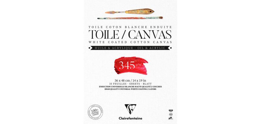 Toile à peindre Fleur de Lys bloc collé 10F 36x48cm 345g