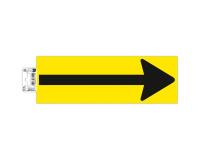 Vloertape in slipvrij zelfklevend PVC met pijl 30 x 10 cm - geel