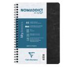 Cahier reliure intégrale Age Bag A5 100 pages petits carreaux - Noir