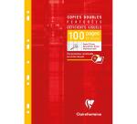 Copies doubles sous étui spécial déficients visuels A4 96 pages perforées 4 trous grands carreaux noirs 2,5mm agrandis 10x10