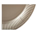 10 Assiettes en carton rondes, 23 cm - Or