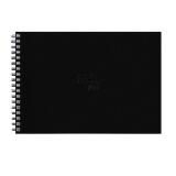 Rhodia Touch Watercolor Book, papier 100% coton grain satiné 300g - A4 paysage, 40 pages - Noir