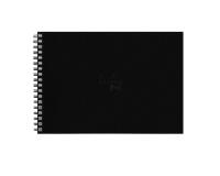 Rhodia Touch Watercolor Book, papier 100% coton grain satiné 300g - A4 paysage, 40 pages - Noir