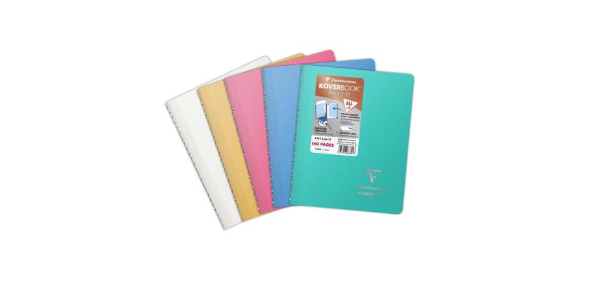 Carnet reliure intégrale enveloppante Koverbook Silver A5 160 pages ligné couverture polypropylène opaque - Assortis