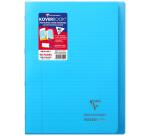 Cahier piqué Koverbook A4 96 pages ligné + marge couverture polypropylène transparent - Assortis