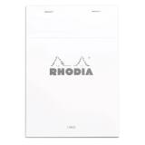Rhodia White Head-Stapled Pad No.16 - A5 - Lined with Margin - 80 Sheets - 80gsm - White
