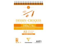 Dessin Croquis bloc spiralé 35F A5 160g