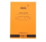 Bloc agrafé Rhodia le R N°16 14,8x21 cm 70 feuillets ligné 90g - Orange