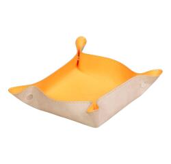 Rhodiarama vide-poche réversible simili cuir italien 12x12x4,5 cm - Beige