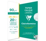 Papier Calque pochette 20F 24x32cm 90/95g