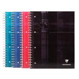 Bind'O Block cahier reliure intégrale A4+ 160 pages détachables perforées 4 trous ligné + marge et cadre en-tête 4 couleurs de bandes - Assortis
