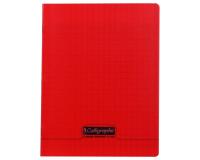 Cahier piqué 8000 POLYPRO 17x22 cm 60 pages grands carreaux 90 g - Rouge