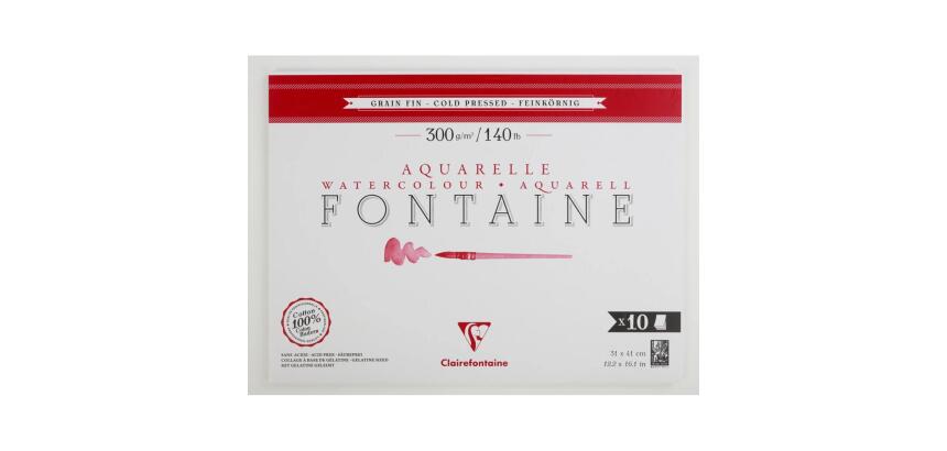 Fontaine bloc collé 1 côté 10F 31x41cm 300g grain fin