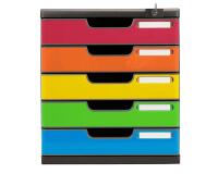 Cassettiera Modulo Iderama 5 cassetti con serratura - Arlecchino glossy
