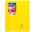 Cahier piqué Koverbook 24x32cm 96 pages grands carreaux couverture polypropylène transparent - Assortis