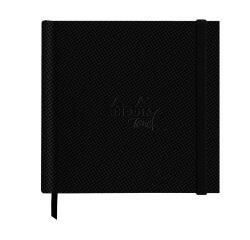 Rhodia Touch Watercolor Book, papier 100% coton grain satiné 300g - 15x15 cm, 40 pages - Noir