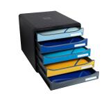 Cassettiera Big Box Plus 5 cassetti Bee Blue - Colori assortiti