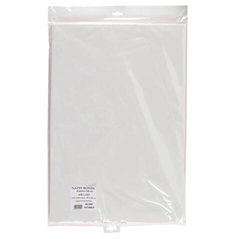 Nappe ronde en sachet en papier non tissé Airlaid Ø 240 cm - Blanc