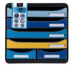 Cassettiera Big Box Maxi 6 cassetti Bee Blue - Colori assortiti