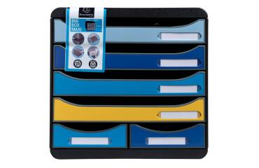 Cassettiera Big Box Maxi 6 cassetti Bee Blue - Colori assortiti