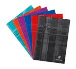 Cahier brochure rembordée rigide A4 192 pages grands carreaux - Assortis