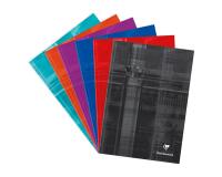 Cahier brochure rembordée rigide A4 96 feuilles grands carreaux couleur aléatoire