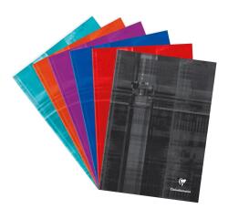Cahier brochure rembordée rigide A4 96 feuilles grands carreaux couleur aléatoire